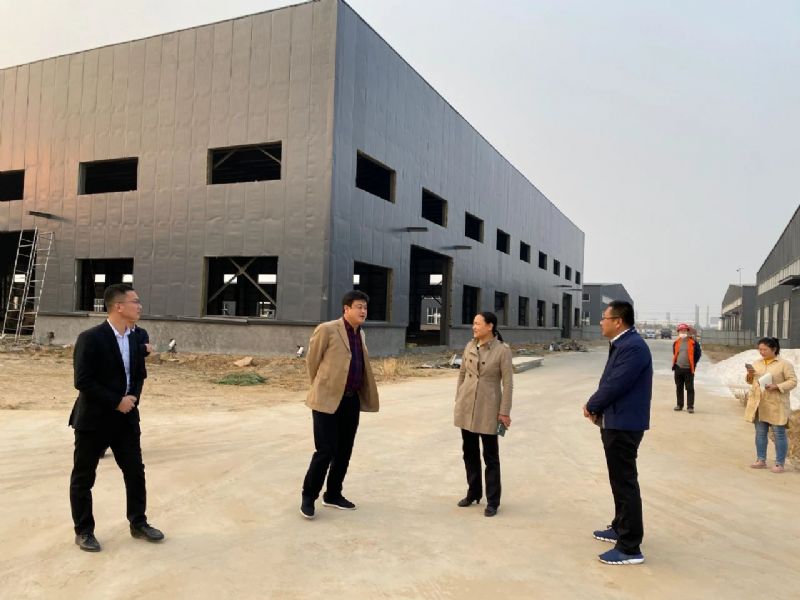 Qu Wei, vice mayor of the municipal government, investigates the construction of key projects in Longgang new materials province