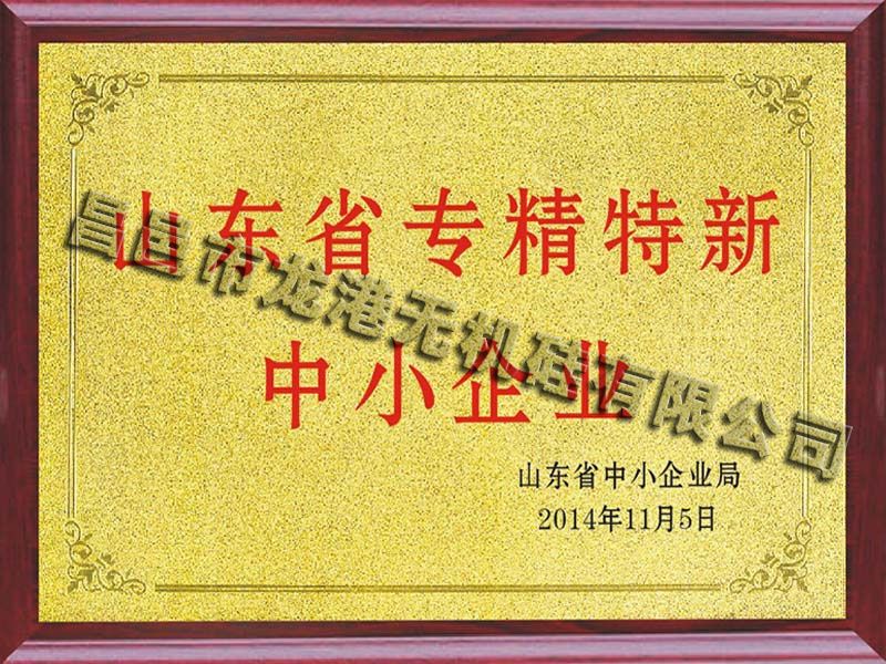 山東省專(zhuān)精特新中小企業(yè)