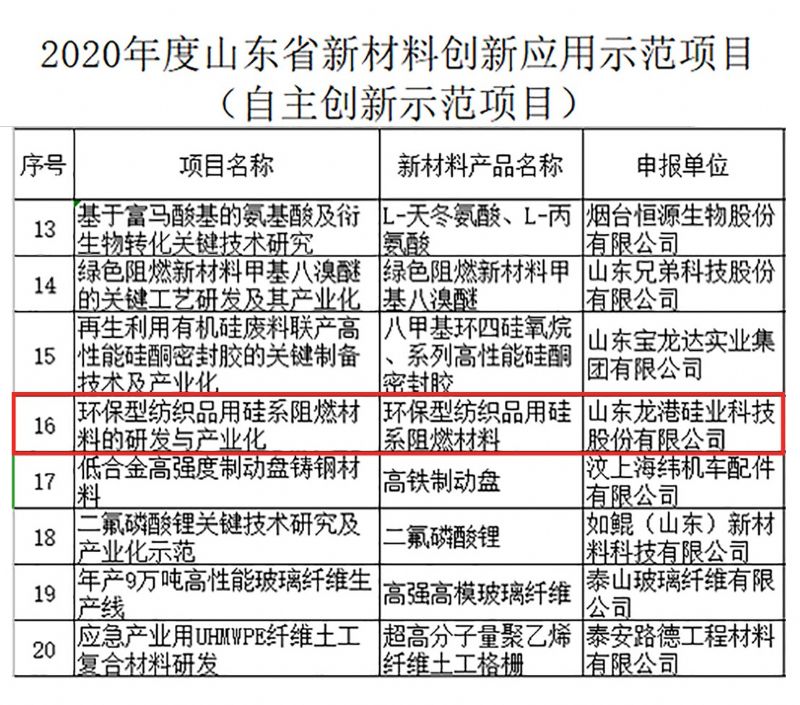 律回春暉漸 萬(wàn)象始更新—龍港阻燃材料入選省新材料創(chuàng  )新應用示范項目！